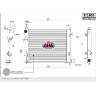 115054  RAD KIA Picanto 1.0/1.2 +/-AC  11-