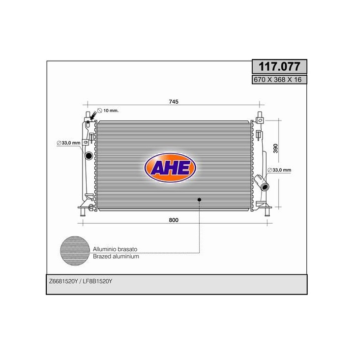 117077  RAD MAZDA 3 (BL) 1.6/2.0/2.3 +/-AC 09-