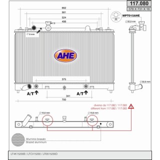 117080  RAD MAZDA 6 1.8/2.0 +/-AC M/AT  07-