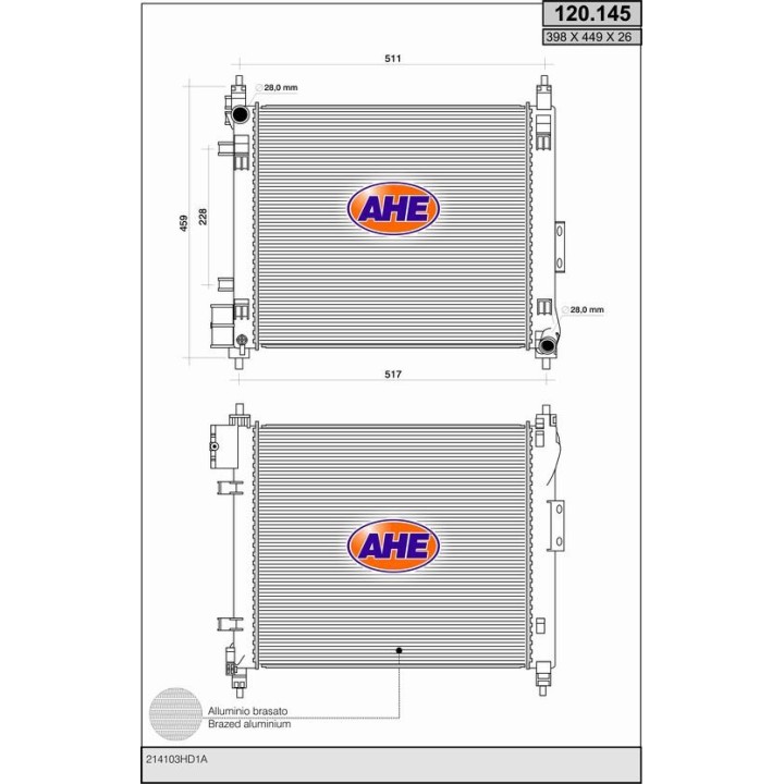 120145  RAD NISSAN Micra K13 1.2/1.5 +/-AC 10-