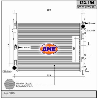 123194  RAD RENAULT Kangoo II 1.5 dCi M +AC