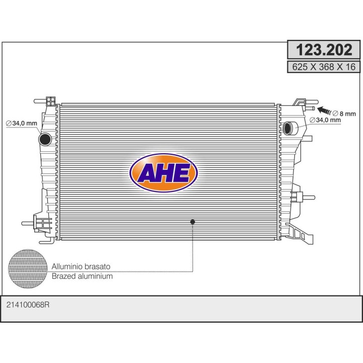 123202  RAD RENAULT Fluence 1.5 dCi +/-AC M/AT  10-