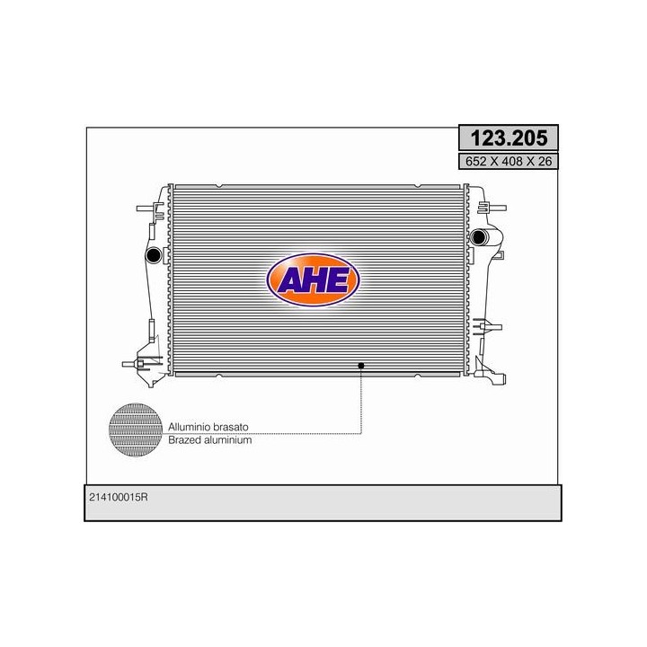 123205  RAD RENAULT Scenic 1.9Dci/2.0Dci/2.0 +/-AC 08-