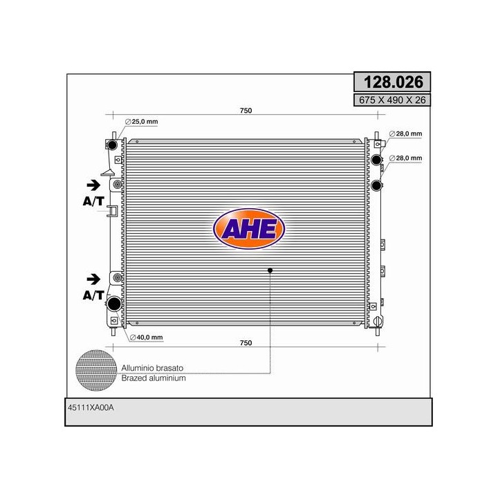 128026  RAD SUBARU Tribeca 3.0 +/-AC M/AT 05-