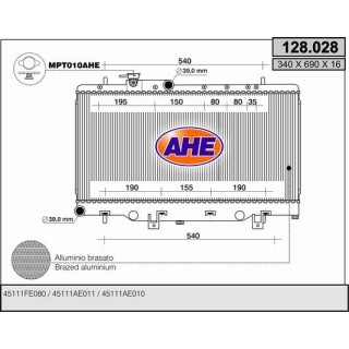 128028  RAD SUBARU Legacy III 2.0 i 16V-2.5 i 16V MT