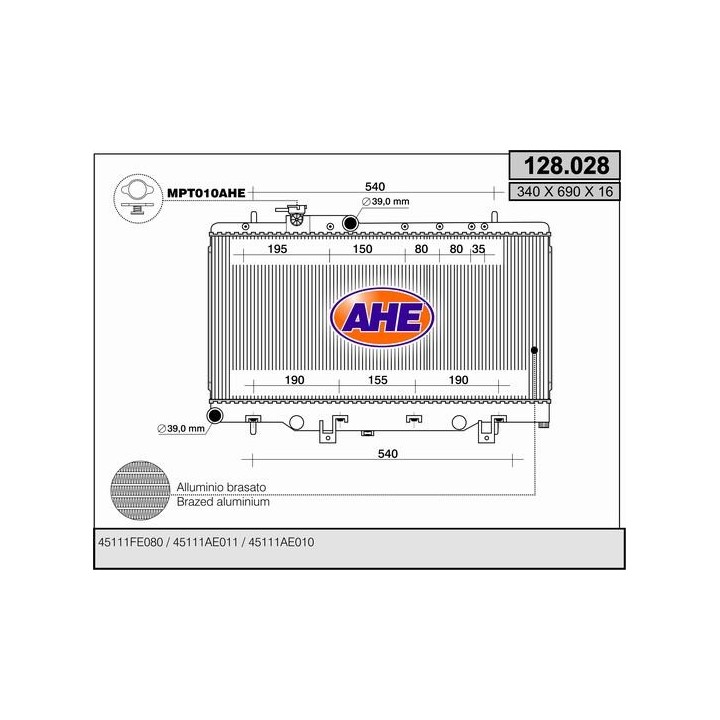 128028  RAD SUBARU Legacy III 2.0 i 16V-2.5 i 16V MT