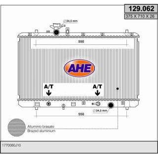 129062  RAD SUZUKI SX4 2.0VVti  A/T +/-AC  06.06-