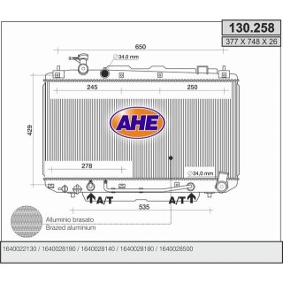 130258  RAD TOYOTA RAV 4/Funcruiser 1.8/2.0 +/-AC M/AT 00-