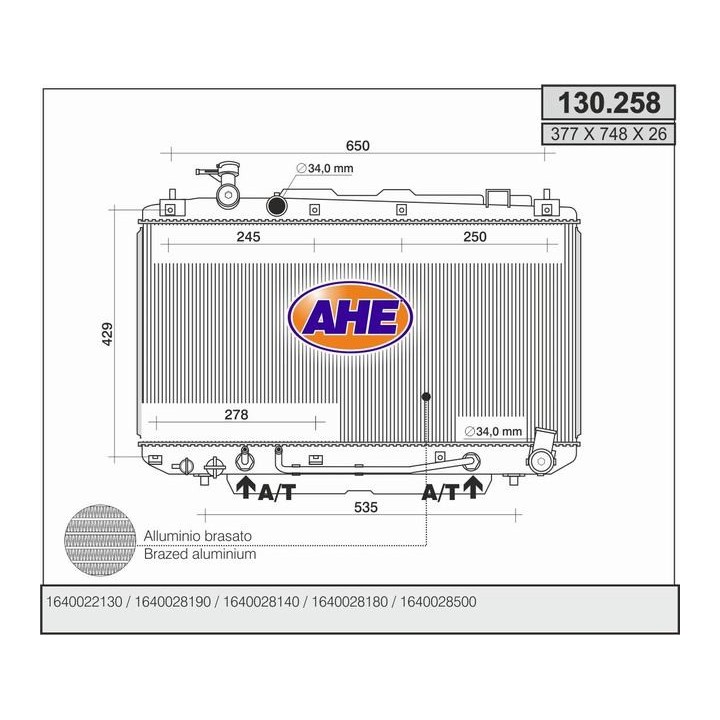 130258  RAD TOYOTA RAV 4/Funcruiser 1.8/2.0 +/-AC M/AT 00-