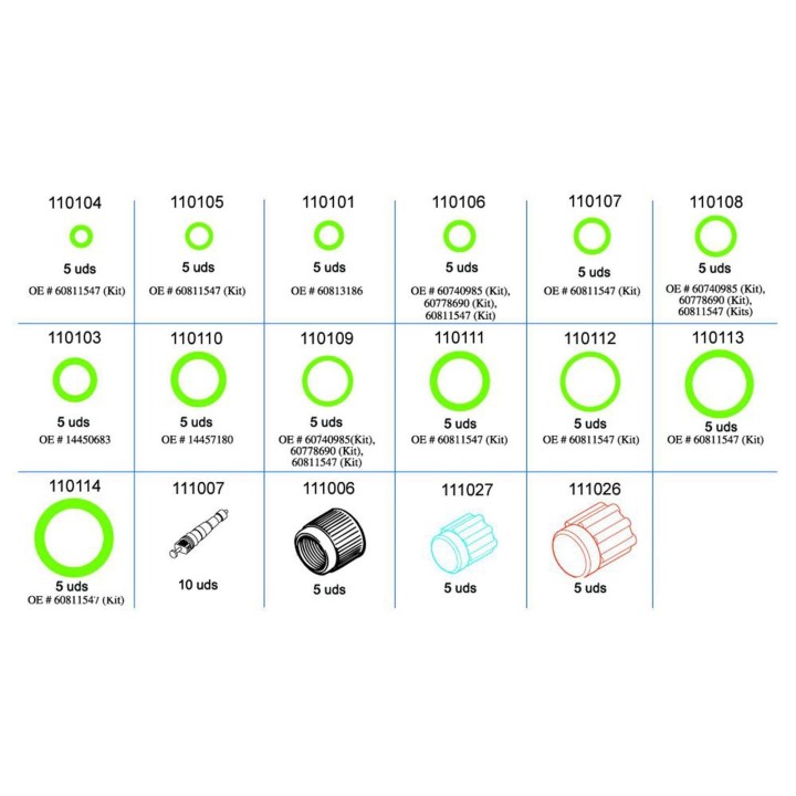 20110100  KIT JUNTAS MANTENIMIENTO ALFA ROMEO