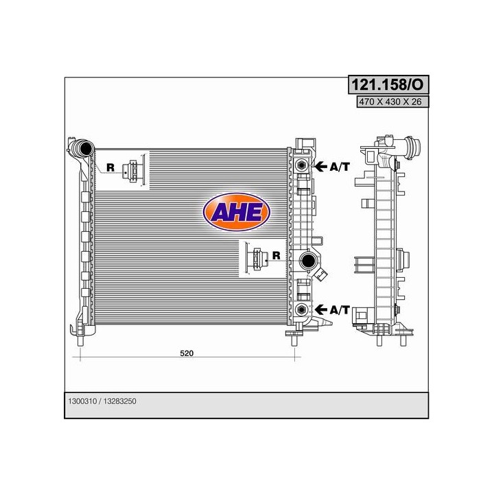 121158/O  RAD OPEL Meriva B 1.7 CDTi  AT  10-
