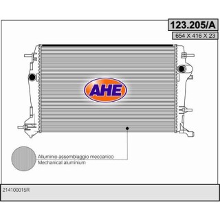123205/A  RAD RENAULT Scenic 1.9Dci/2.0Dci/2.0 +/-AC 08-