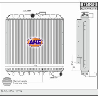 124043  RAD Land Rover 109 2.2 H 67-71