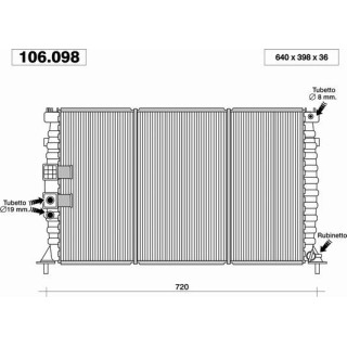 106098  RAD PEUGEOT 406 II Coupe 2.0 AT AC