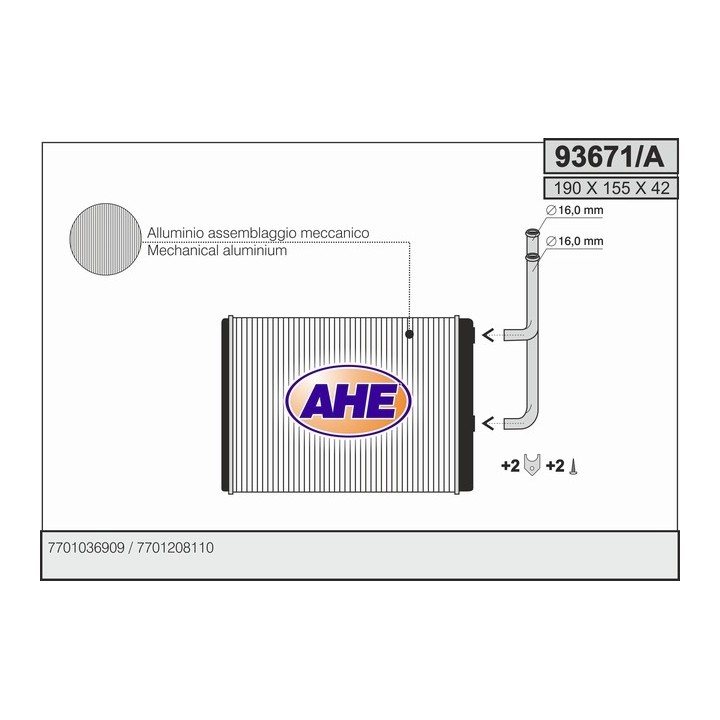 93671/A  HEATER RENAULT Twingo