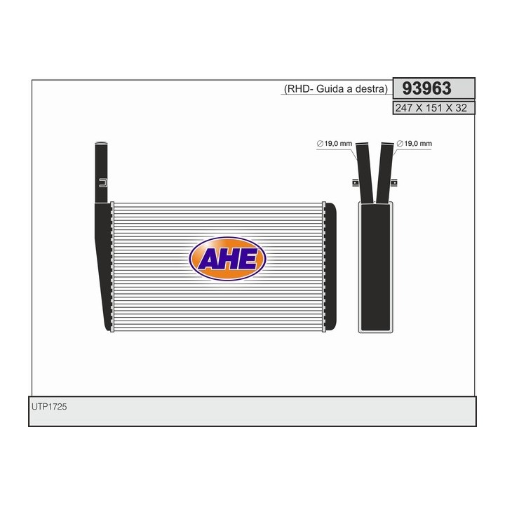 93963  HEATER LAND ROVER Defender 2.5/2.5TD/3.5/3.9 09.90