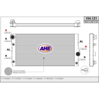 104121  RAD  BMW F01/F02/F03/F04/F07/F10/F11/F18 535/5 Hyb