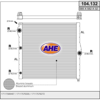 104132  RAD BMW E70/E71/E72/F16/F76 X5/X6 5.0/5.0D/Hybrid
