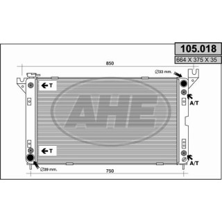 105018  Rad. CHRYSLER Voyager 3.3 96-
