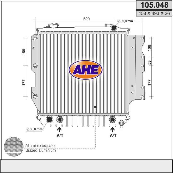 105048  Rad. CHRYSLER Jeep Wrangler 2.5 RHD