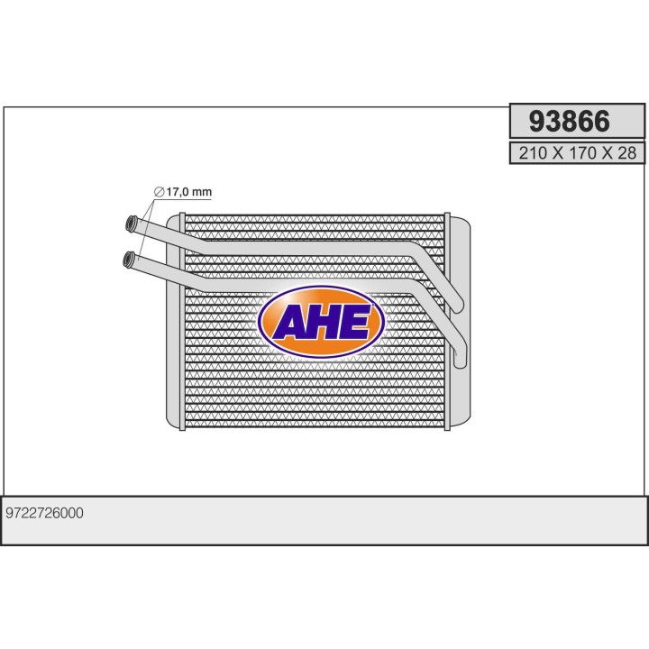 93866  HEATER CORE HYUNDAI SANTA FE
