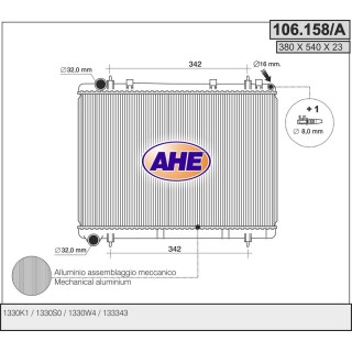 106158/A  RAD CITROEN C 4 2.0 16V - 1.6 16V Hdi M/AT  +/-AC