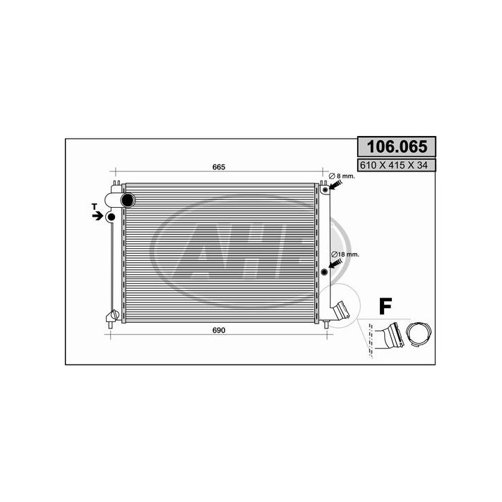 106065  RAD CITROEN Xantia 1.9SD    M