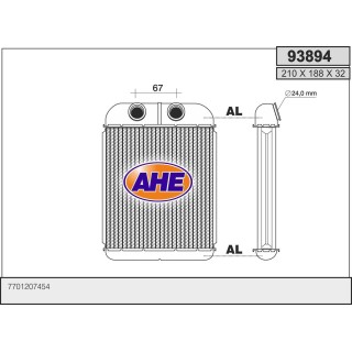 93894  HEATER CORE RENAULT ESPACE IV 02-
