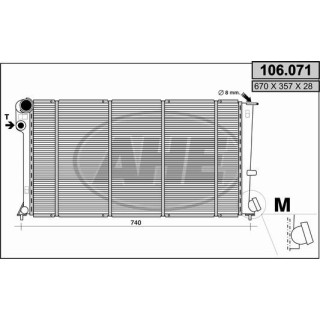 106071  RAD CITROEN Berlingo 1.8D-1.9D    M   AC