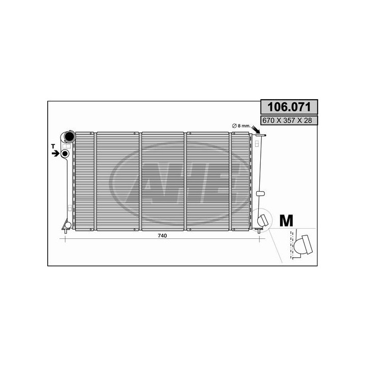 106071  RAD CITROEN Berlingo 1.8D-1.9D    M   AC