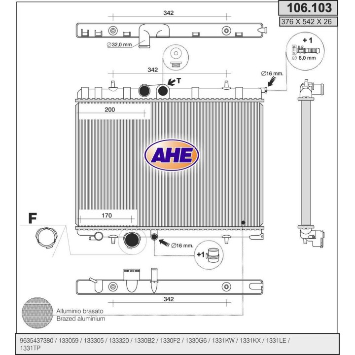 106103  PEUGEOT 206 2.0 Gti S16 +/-AC 99-