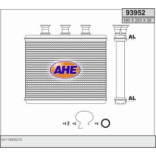 93952  HEATER BMW Serie 7 E65/E66   01-