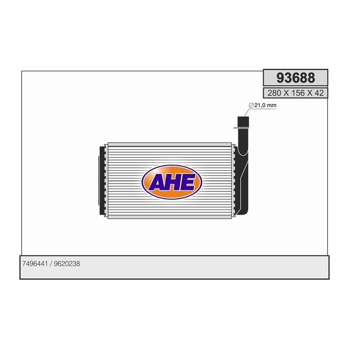 93688  HEATER CORE SAAB 9000