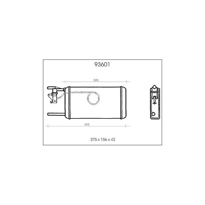 93601  HEATER CORE IVECO TURBOSTAR