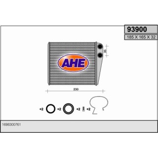 93900  HEATER CORE MERCEDES W169 09.04 -  