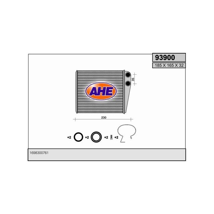 93900  HEATER CORE MERCEDES W169 09.04 -  