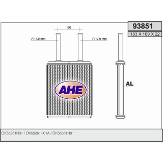 93851  HEATER CORE KIA CARNIVAL 98 -00