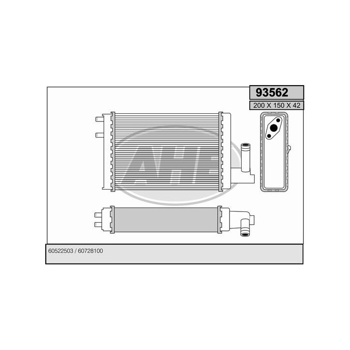 93562  HEATER ALFA ROMEO Alfetta 1.6/1.8/2.0