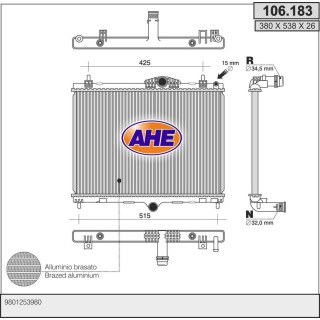 106183  RAD PEUGEOT 508 1.6BlueHDI/THP +/-AC M/AT  10-