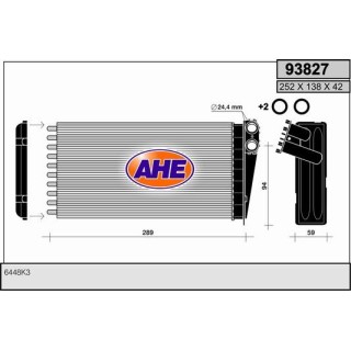 93827  HEATER CORE PEUGEOT 307 GASOLINE