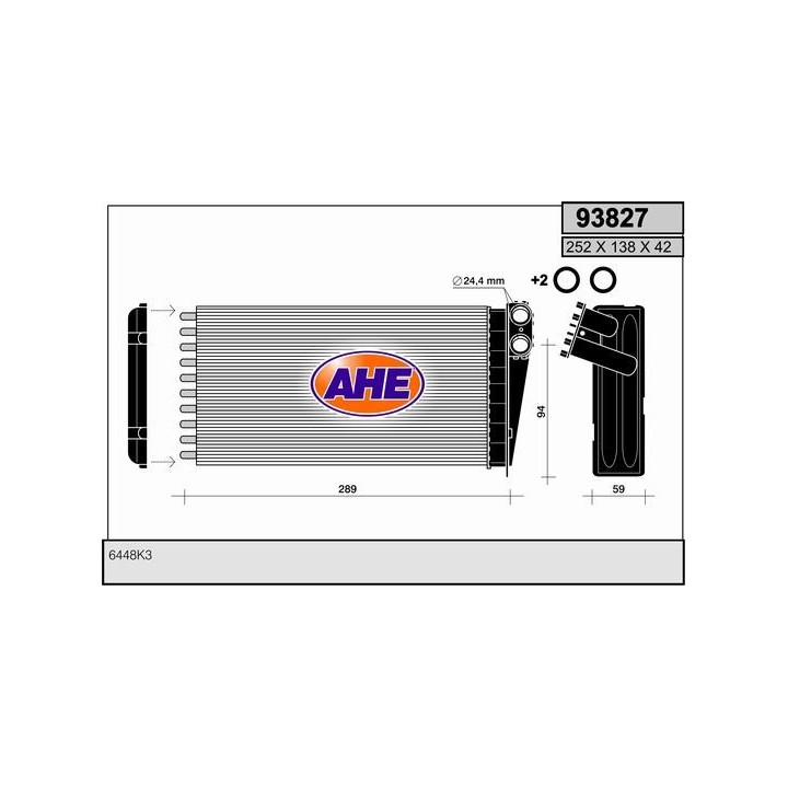 93827  HEATER CORE PEUGEOT 307 GASOLINE