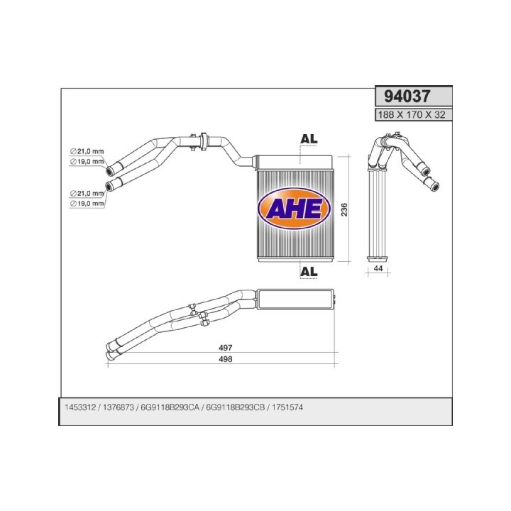 94037  FORD Galaxy (WA6) / Mondeo IV (BA7) / S-Max (WA6)