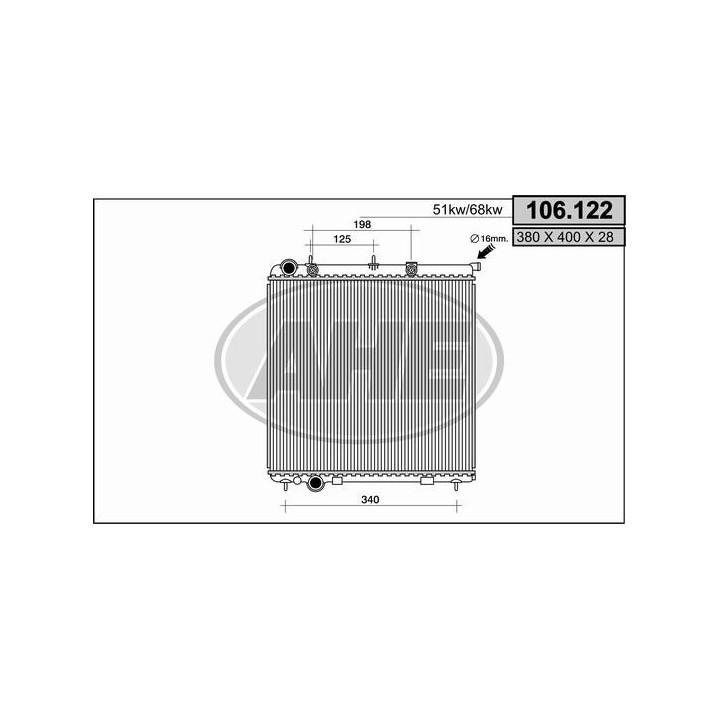 106122  CITROEN C 2 1.4 16V Hdi / C 3 1.4 16V Hdi - 1.6 16