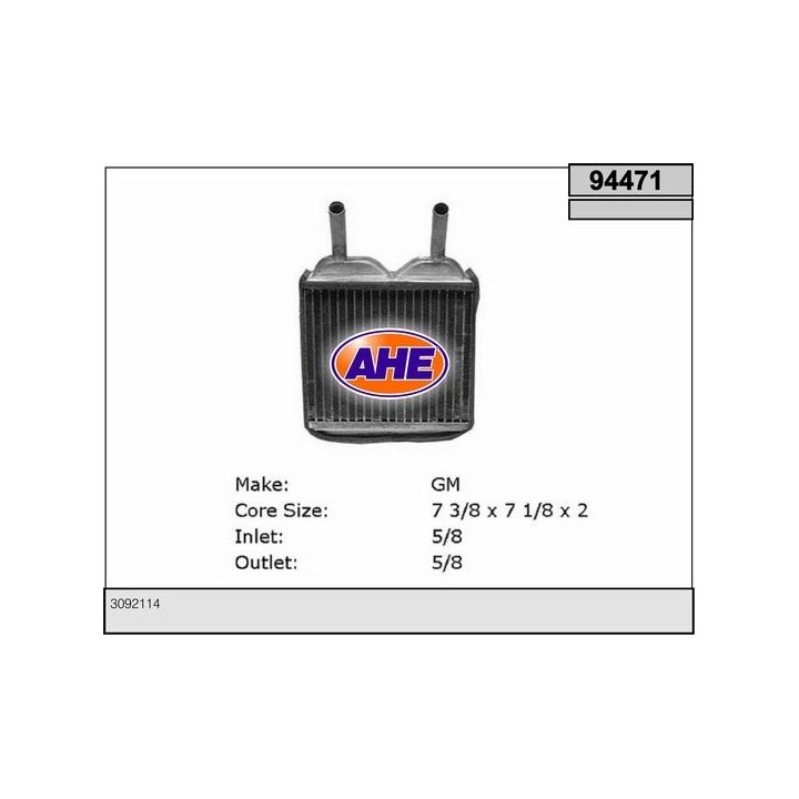 94471  HEATER CORE PONTIAC