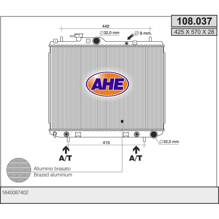 108037  Rad. DAIHATSU Terios 1.3 +/-AC AT 05.97-09.00