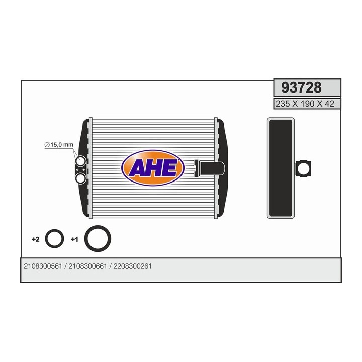 93728  HEATER CORE MB W208