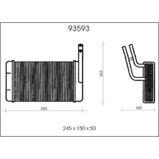 93593  HEATER CORE FORD TRANSIT III