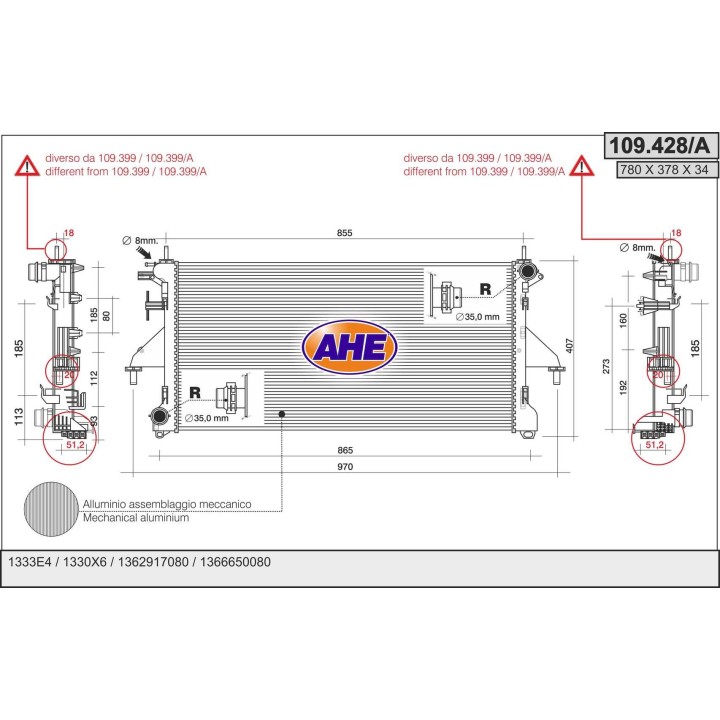 109428/A  RAD FIAT Ducato (250) 3.0JTD AC 09-