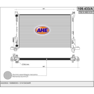 109433/A  RAD FIAT/OPEL/RENAULT Talento/Vivaro/Trafic III 14