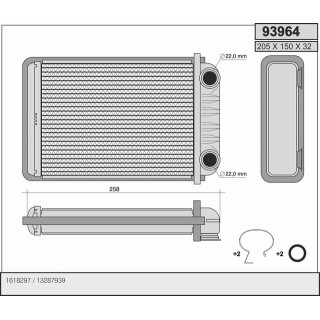 93964  HEATER OPEL Astra J 11.09-